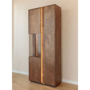 wohnli-moebel-suche-M25206490-1 37x205x85cm Holz Braun Feldmann-Wohnen Möbel Esszimmermöbel Vitrine und Vitrinenschrank