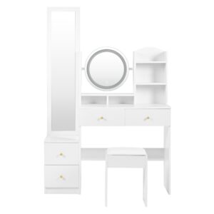 wohnli-moebel-suche-M25206622 Wohnli Möbelsuche - Schminktisch aus Spanplatte mit Hocker 109x36x164 cm