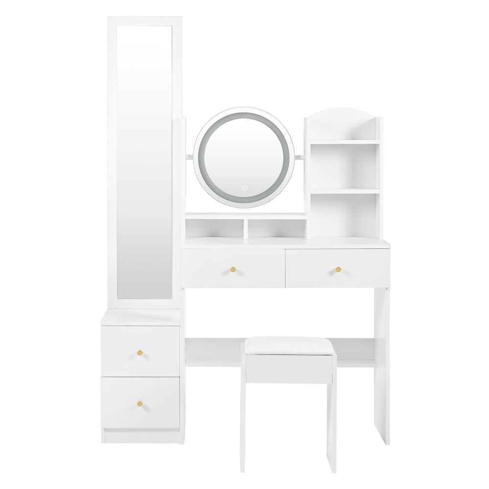wohnli-moebel-suche-M25206622 Wohnli Möbelsuche - Schminktisch aus Spanplatte mit Hocker 109x36x164 cm