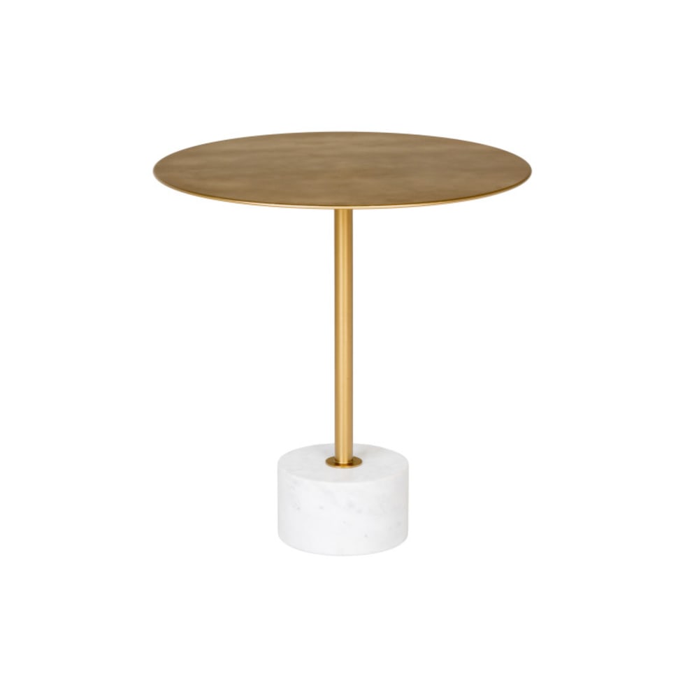 wohnli-moebel-suche-M25206725 Wohnli Möbelsuche - Beistelltisch aus Stahl Messing und Marmor ø51 cm