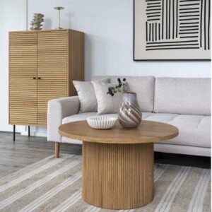 Couchtisch ø80 cm natur 80x45x80cm Holz Braun Moloo Möbel Wohnzimmermöbel Couchtische