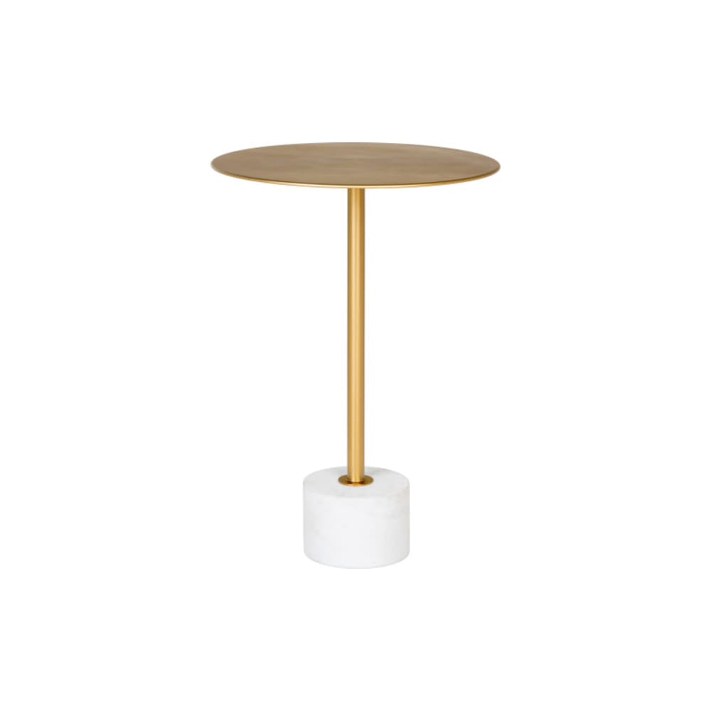 wohnli-moebel-suche-M25206756 Wohnli Möbelsuche - Beistelltisch aus Stahl Messing und Marmor ø41 cm