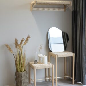 wohnli-moebel-suche-M25206762-1 Barhocker aus Korbgeflecht und Naturholz 42x67x42cm Naturfasern Braun Moloo Möbel Esszimmermöbel Barhocker