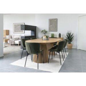 wohnli-moebel-suche-M25206764-1 Ausziehtisch Ø120cm (160/200) Eiche 120x75x120cm Holz Beige Moloo Möbel Esszimmermöbel Esstische