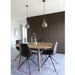 wohnli-moebel-suche-M25206772-1 Esstisch mit Schmetterlingsausziehplatte Eiche ø118/158 cm 118x75x118cm Holz Beige Moloo Möbel Esszimmermöbel Esstische