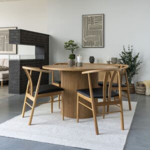 wohnli-moebel-suche-M25206776-1 Runder Esstisch für 4 Personen Ø 120 cm natur 120x75x120cm Holz Braun Moloo Möbel Esszimmermöbel Esstische