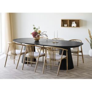wohnli-moebel-suche-M25206777-1 Ausziehtisch Ø120cm (160/200/240) geräucherte schwarze Eiche 120x75x120cm Holz Schwarz Moloo Möbel Esszimmermöbel Esstische