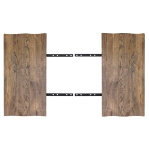 Wohnli Möbelsuche - Verlängerungsset 2x50 geräucherter Eiche für 300 cm -Tische