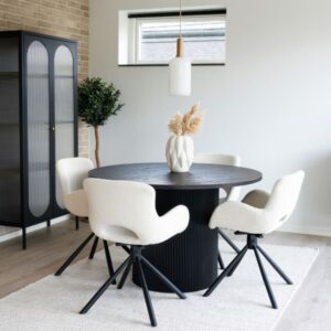 wohnli-moebel-suche-M25206788-1 Runder Esstisch für 4 Personen Ø 120 cm dunkelbraun 120x75x120cm Holz Braun Moloo Möbel Esszimmermöbel Esstische