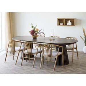 wohnli-moebel-suche-M25206789-1 Ausziehtisch Ø120cm (160/200/240) geräucherte Eiche 120x75x120cm Holz Braun Moloo Möbel Esszimmermöbel Esstische