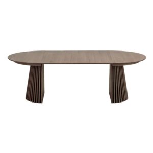 Wohnli Möbelsuche - Ausziehtisch Ø120cm (160/200/240) geräucherte Eiche