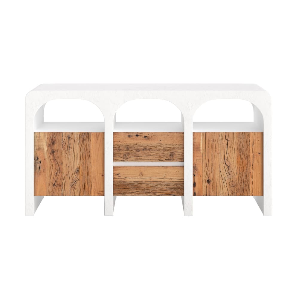 wohnli-moebel-suche-M25207728 Wohnli Möbelsuche - Sideboard aus gebrochenem Weißputz und Akazienholz