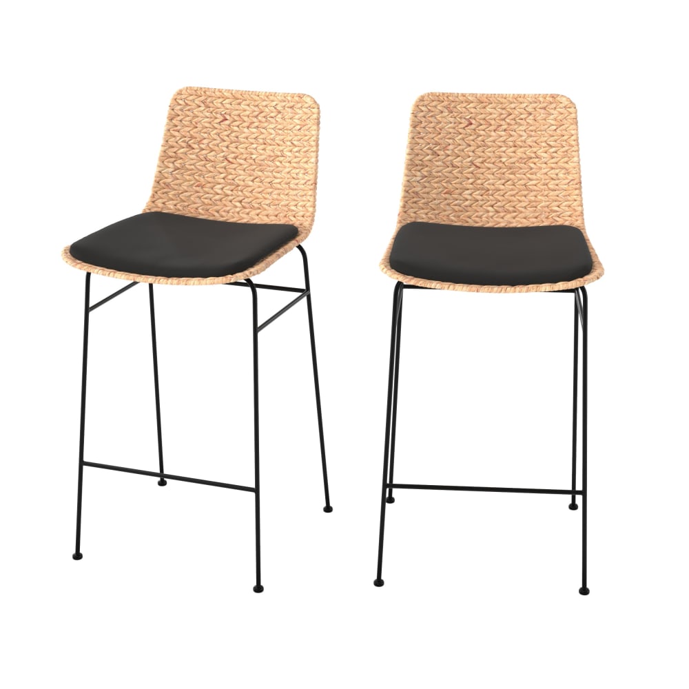 wohnli-moebel-suche-M25207732 Wohnli Möbelsuche - 2er Set Barstühle aus 66 cm in natürlichem Material und schwarz