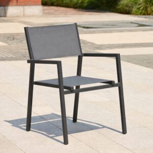 57x85x55cm Aluminium Grau Concept Usine Möbel Esszimmermöbel Stühle