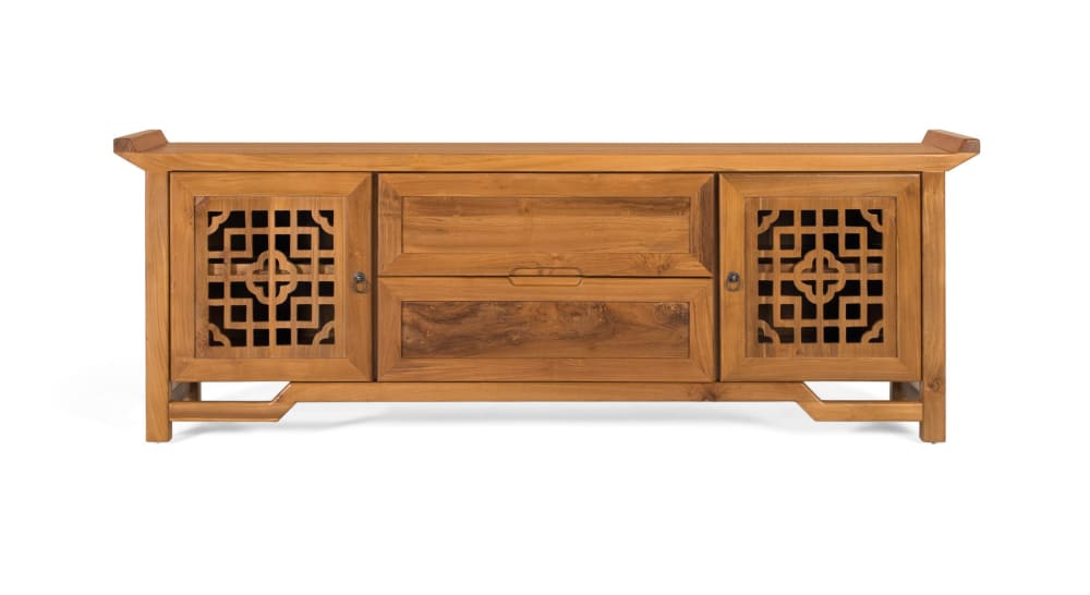 wohnli-moebel-suche-M25207937 Wohnli Möbelsuche - TV-Schrank aus massivem Teakholz mit zwei Türen 180 cm