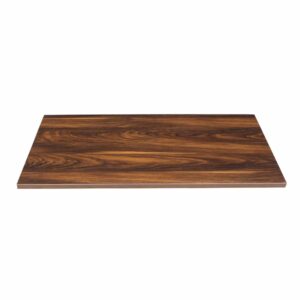 wohnli-moebel-suche-M25207949-1 Melaminbeschichtete Tischplatte 120 x 60 cm dunkles Holz 120x2x60cm Aluminium Braun Oviala Möbel Esszimmermöbel Esstische
