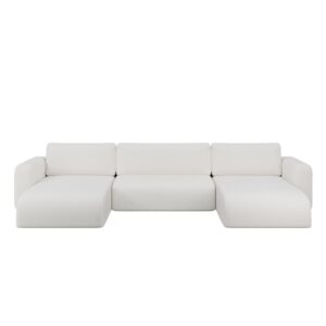 Wohnli Möbelsuche - Ecksofa aus Bouclé-Stoff 5-Sitzer