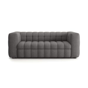 Wohnli Möbelsuche - 3-Sitzer Stoffsofa mit Schlaffunktion L220 cm - Anthrazitgrau