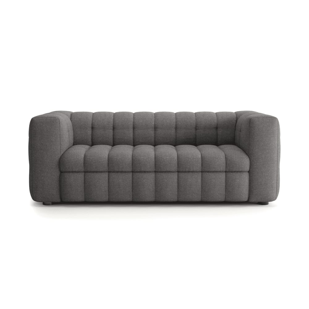 Wohnli Möbelsuche - 3-Sitzer Stoffsofa mit Schlaffunktion L220 cm - Anthrazitgrau