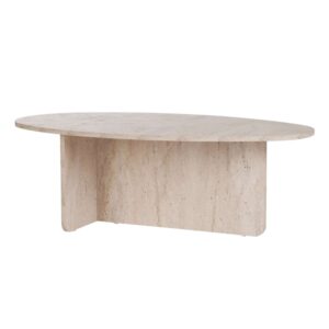 wohnli-moebel-suche-M26002654 Wohnli Möbelsuche - Couchtisch mit ovaler Platte L120 cm - Travertindekor