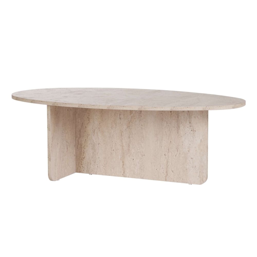 wohnli-moebel-suche-M26002654 Wohnli Möbelsuche - Couchtisch mit ovaler Platte L120 cm - Travertindekor