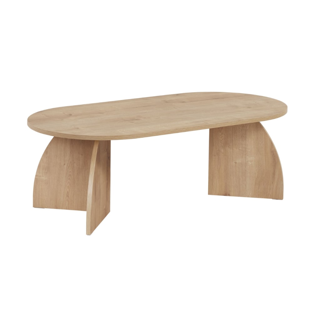 wohnli-moebel-suche-M26002673 Wohnli Möbelsuche - Couchtisch mit geschwungenen Beinen L120 cm - Eichenoptik Dekor