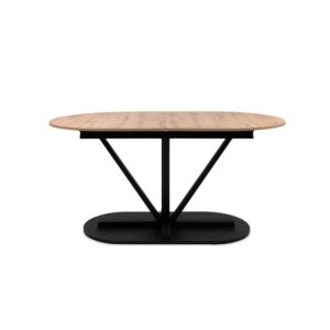 wohnli-moebel-suche-M26002676 Wohnli Möbelsuche - Ausziehbarer Esstisch160-200 cm Eichenoptik und schwarz