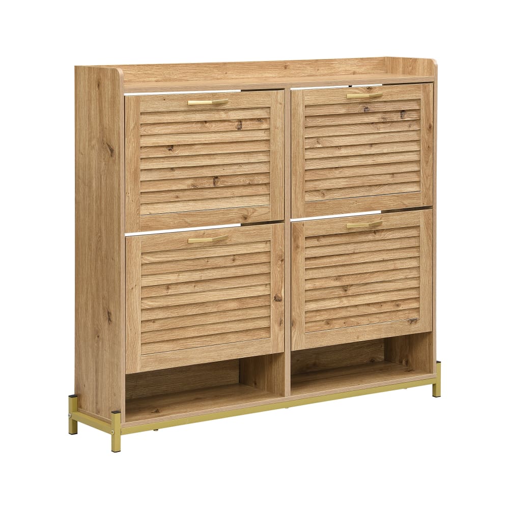 wohnli-moebel-suche-M26002961 Wohnli Möbelsuche - Schuhschrank mit 4 Klapptüren aus Holz und Einem Einlegeboden