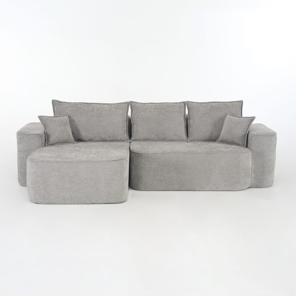 wohnli-moebel-suche-M26003050 Wohnli Möbelsuche - Modulares Stoffsofa mit Chaiselongue und Kissen