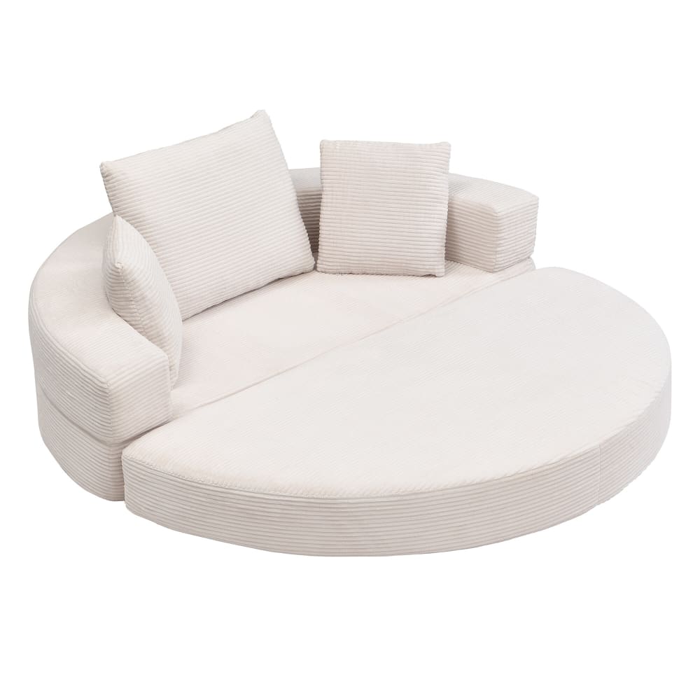 wohnli-moebel-suche-M26003060 Wohnli Möbelsuche - Modulares Schlafsofa aus hellbeigem Cord