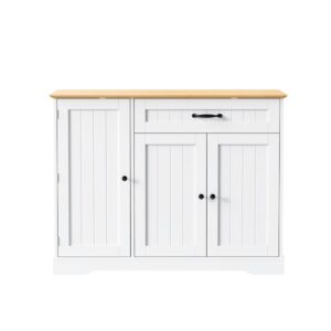 Wohnli Möbelsuche - Modernes Sideboard aus Naturholz mit 3 Türen und 1 Schublade