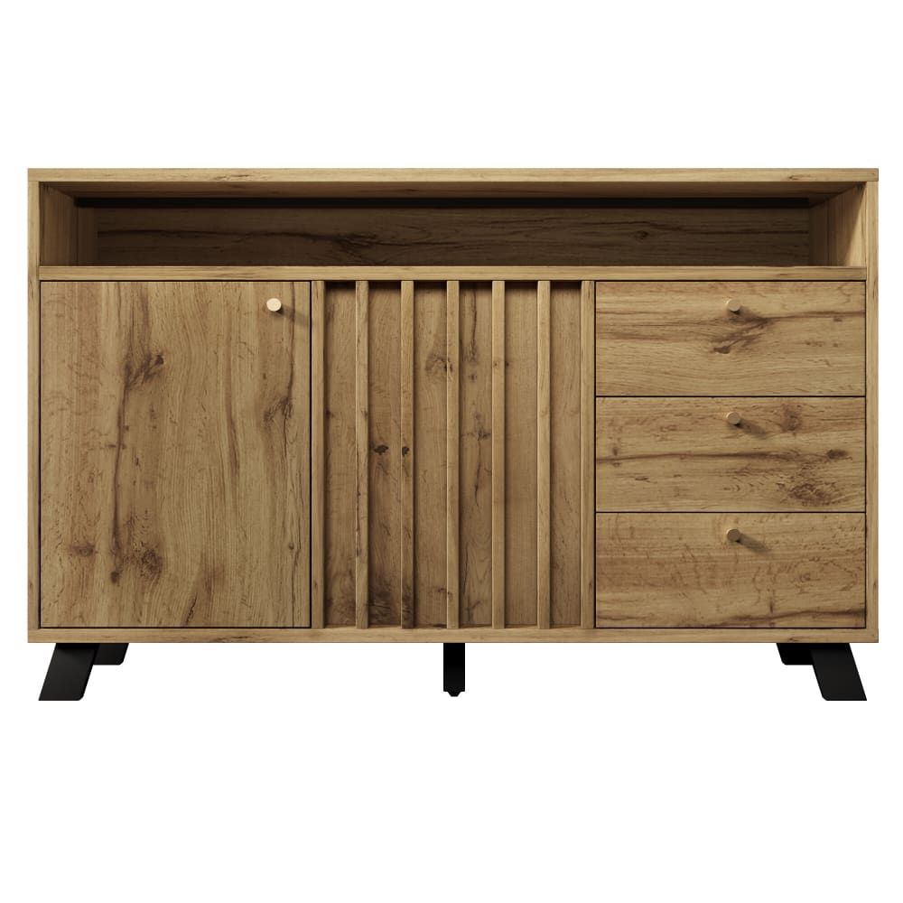 Wohnli Möbelsuche - Vintage-Sideboard mit Lamellentüren und 3 Schubladen