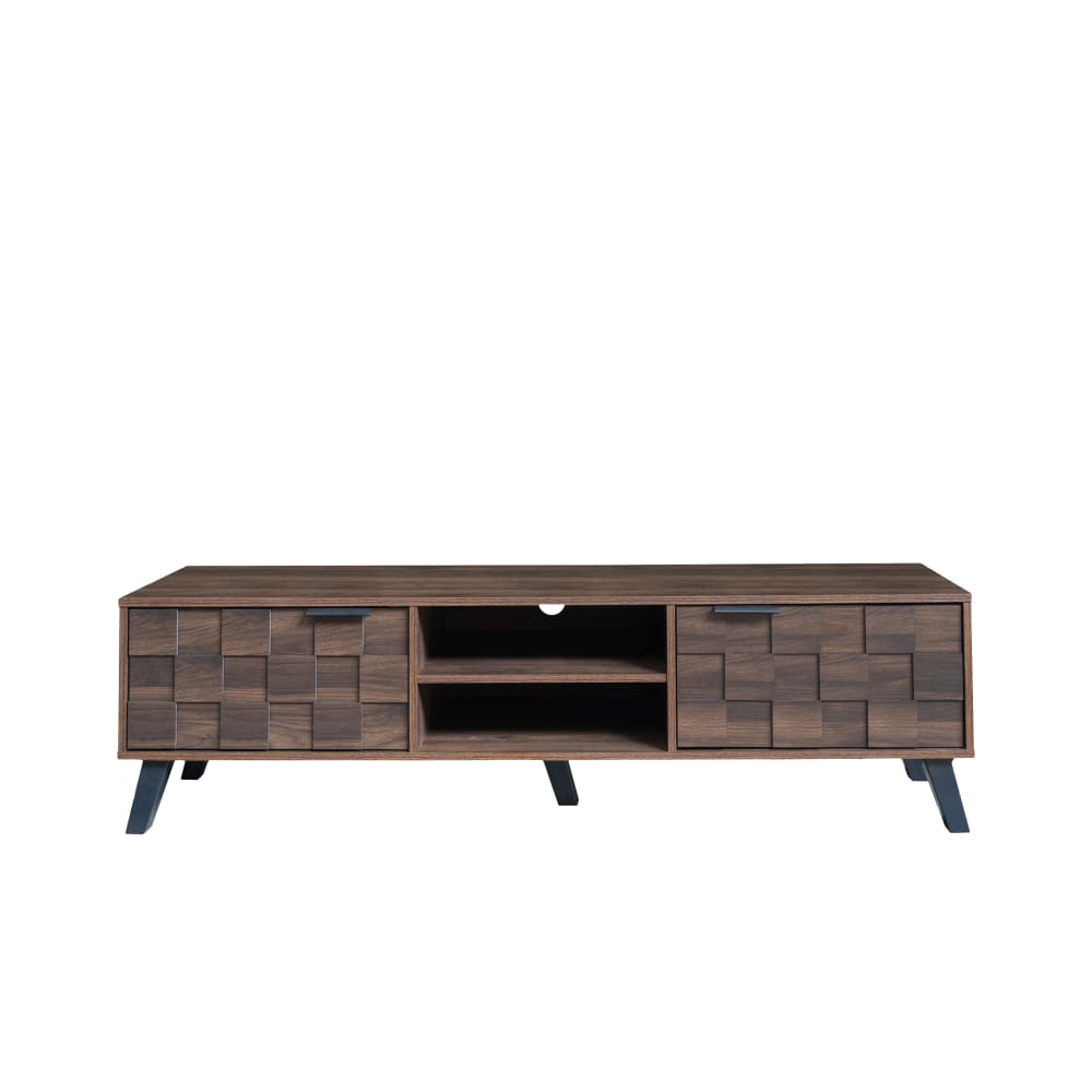 wohnli-moebel-suche-M26003091 Wohnli Möbelsuche - Modernes TV-Möbel mit Türen und Regalböden in Dunkler Holzoptik