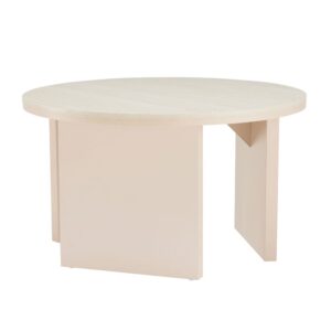 wohnli-moebel-suche-M26003393 Wohnli Möbelsuche - Runder Couchtisch in Holzoptik 80 cm Durchmesser cremefarben