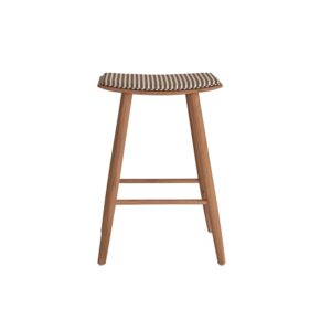 wohnli-moebel-suche-M26003498 Wohnli Möbelsuche - Hocker aus massivem Teakholz mit gestreifter Sitzfläche