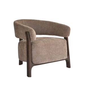 wohnli-moebel-suche-M26003506 Wohnli Möbelsuche - Sessel aus massivem Holz mit Nussbaum-Finish & Chenille-Stoff Taupe