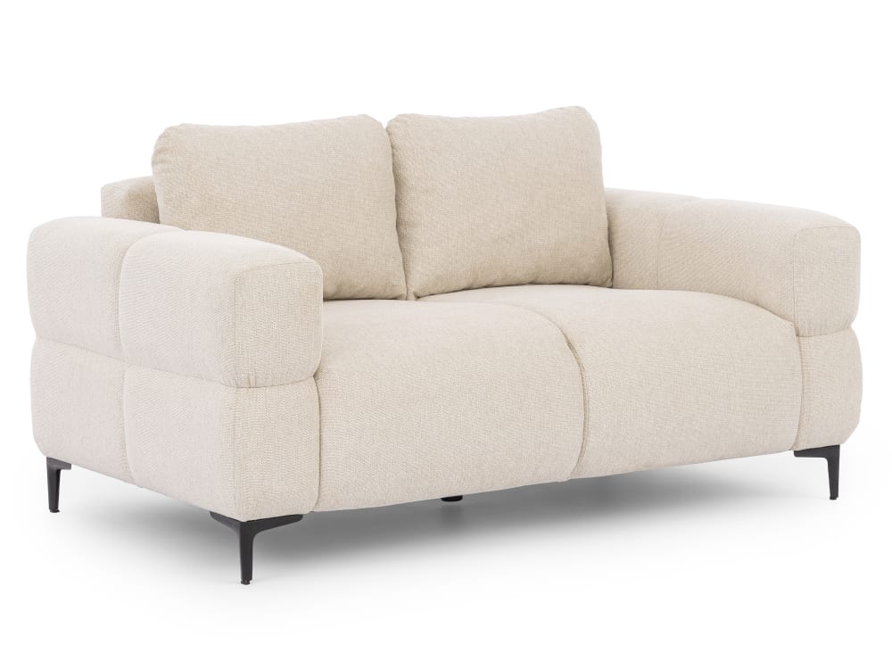 wohnli-moebel-suche-M26004264 Wohnli Möbelsuche - Modernes 2-Sitzer-Sofa in Bubble-Optik aus Hellbeige Strukturstoff