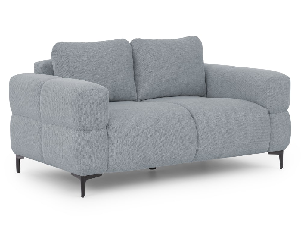 wohnli-moebel-suche-M26004287 Wohnli Möbelsuche - Modernes 2-Sitzer-Sofa in Bubble-Optik aus Grau Strukturstoff