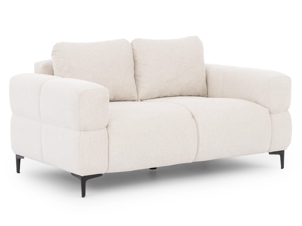 wohnli-moebel-suche-M26004296 Wohnli Möbelsuche - Modernes 2-Sitzer-Sofa in Bubble-Optik aus Creme Strukturstoff
