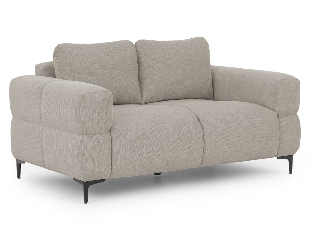 wohnli-moebel-suche-M26004299 Wohnli Möbelsuche - Modernes 2-Sitzer-Sofa in Bubble-Optik aus Taupe Strukturstoff