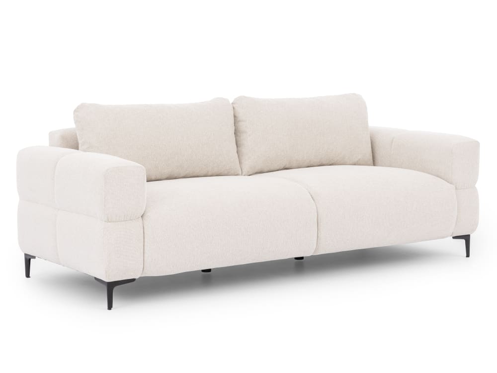 wohnli-moebel-suche-M26004315 Wohnli Möbelsuche - Modernes 3-Sitzer-Sofa in Bubble-Optik aus Creme Strukturstoff