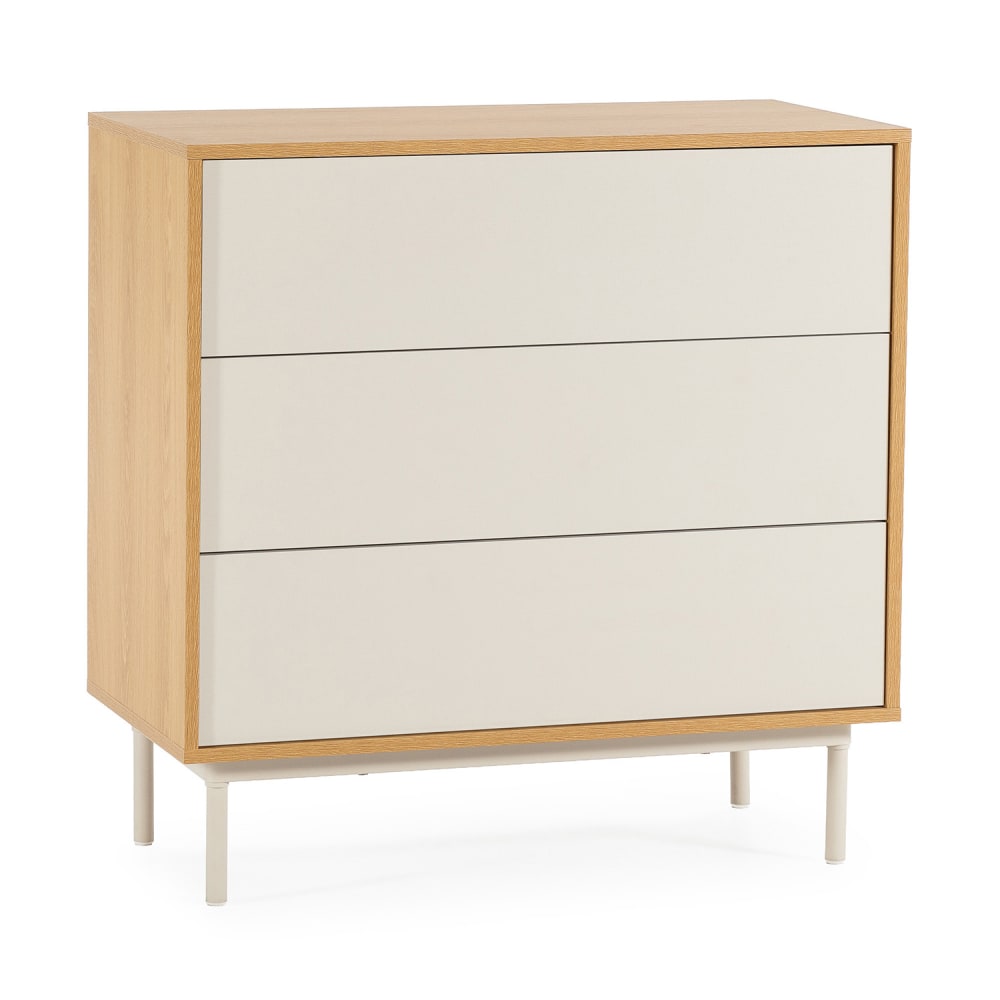wohnli-moebel-suche-M26004408 Wohnli Möbelsuche - Kommode 3 Schubladen Eiche-Optik/grau