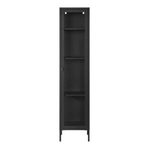 wohnli-moebel-suche-M26004889 Wohnli Möbelsuche - 1-türige Glasvitrine schwarzer Stahl 40 x 180 cm