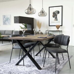 wohnli-moebel-suche-M26004915-1 Esstisch für 4 Personen 140 cm aus massiver geräucherter Eiche 95x75x140cm Holz Braun Moloo Möbel Esszimmermöbel Esstische
