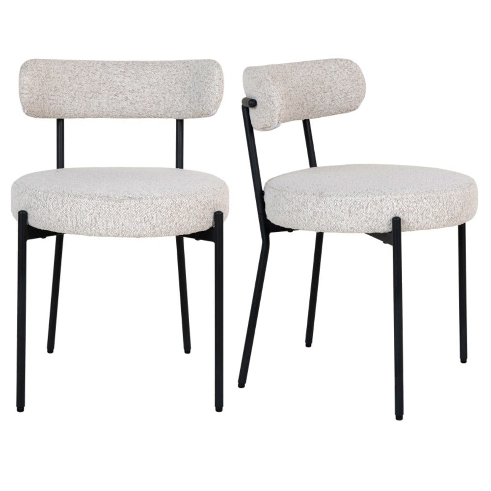 wohnli-moebel-suche-M26004923 Wohnli Möbelsuche - Stuhl in ecrufarbenem Bouclé-Stoff (x2)
