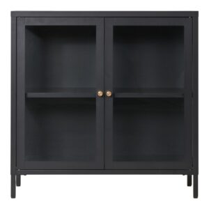 wohnli-moebel-suche-M26004936 Wohnli Möbelsuche - Abstellraum mit 2 Glastüren schwarzem Metallrahmen 80 x 80 cm