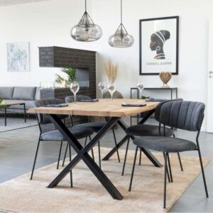 wohnli-moebel-suche-M26004973-1 Esstisch für 4 Personen 140 cm aus massiver Eiche 95x75x140cm Holz Braun Moloo Möbel Esszimmermöbel Esstische