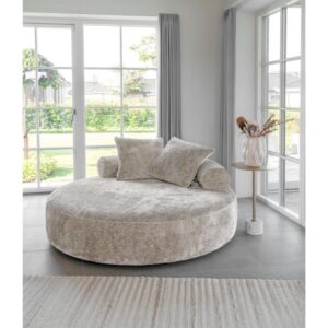 wohnli-moebel-suche-M26005006-1 Zweisitzer-Sofa aus beigefarbenem Chenille-Stoff ø160 cm 160x60x160cm Stoff Beige Moloo Sofas und Sessel Sofas 2-Sitzer-Sofas & 3-Sitzer-Sofas