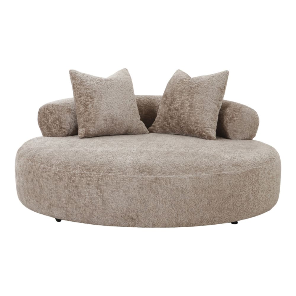 wohnli-moebel-suche-M26005006 Wohnli Möbelsuche - Zweisitzer-Sofa aus beigefarbenem Chenille-Stoff ø160 cm