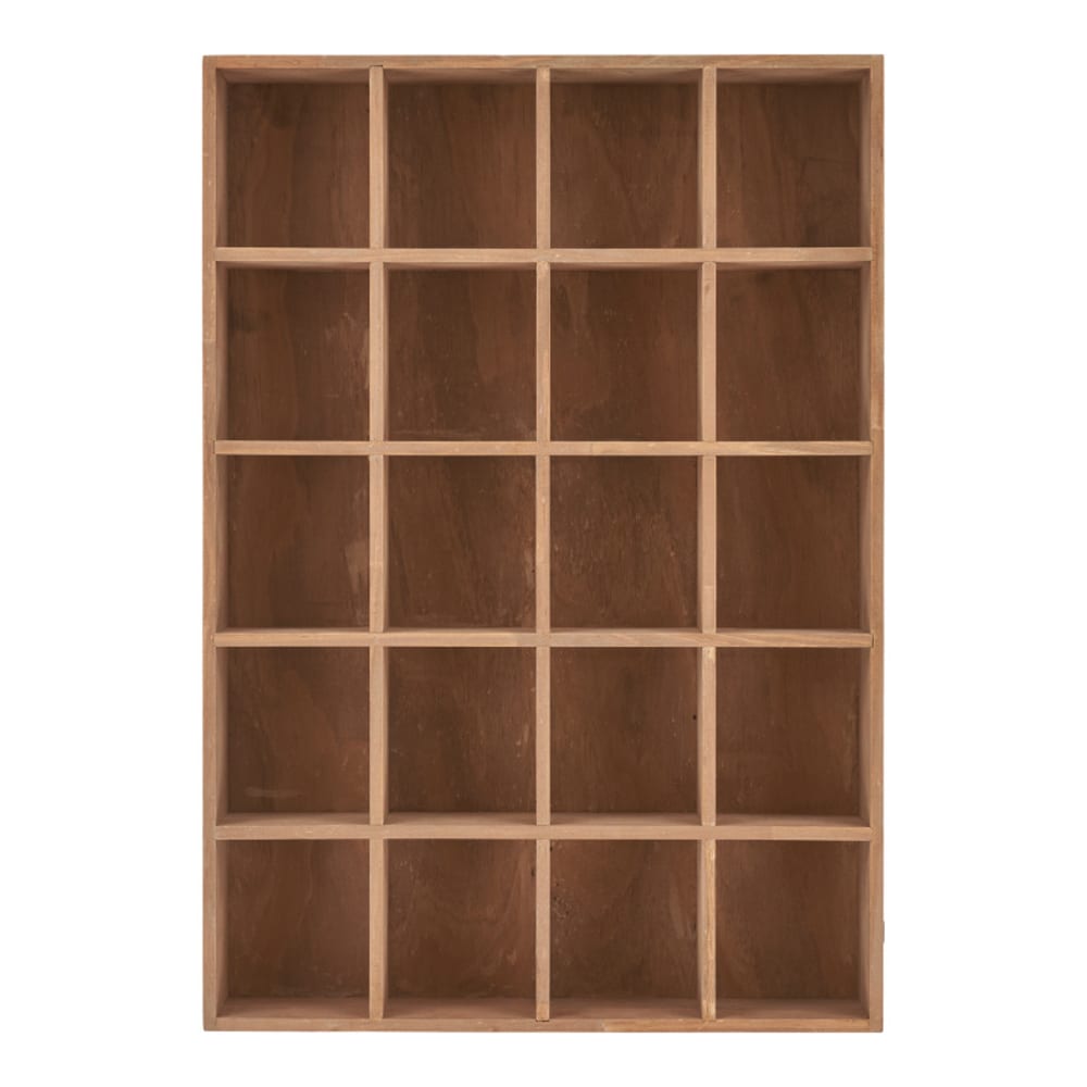 wohnli-moebel-suche-M26005022 Wohnli Möbelsuche - Wandregal mit 20 Fächern aus Naturholz 44 x 63 cm